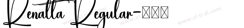 Renatta Regular字体转换